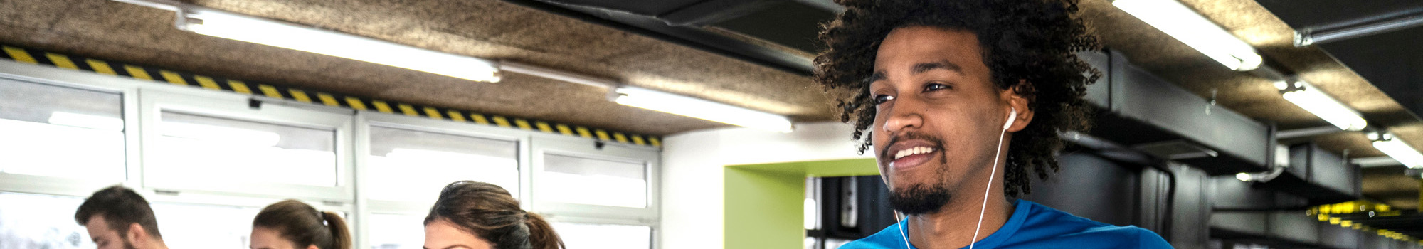 Friend on treadmills